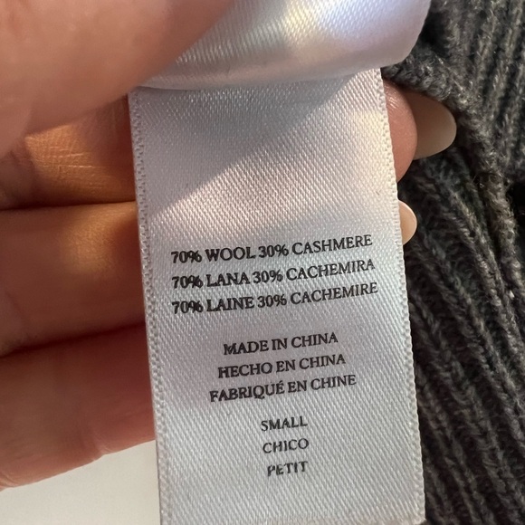 Rails Olivia Wool & Cashmere Charcoal Lace Up Sweater S - Picture 10 of 11